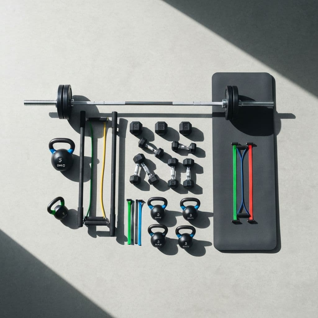 Premium home gym equipment setup
